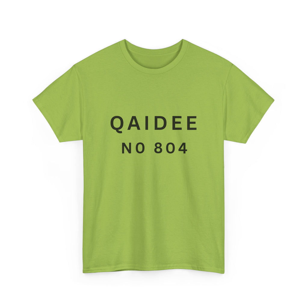 QAIDEE No 804 T‑Shirt — Minimalist Text Graphic Tee