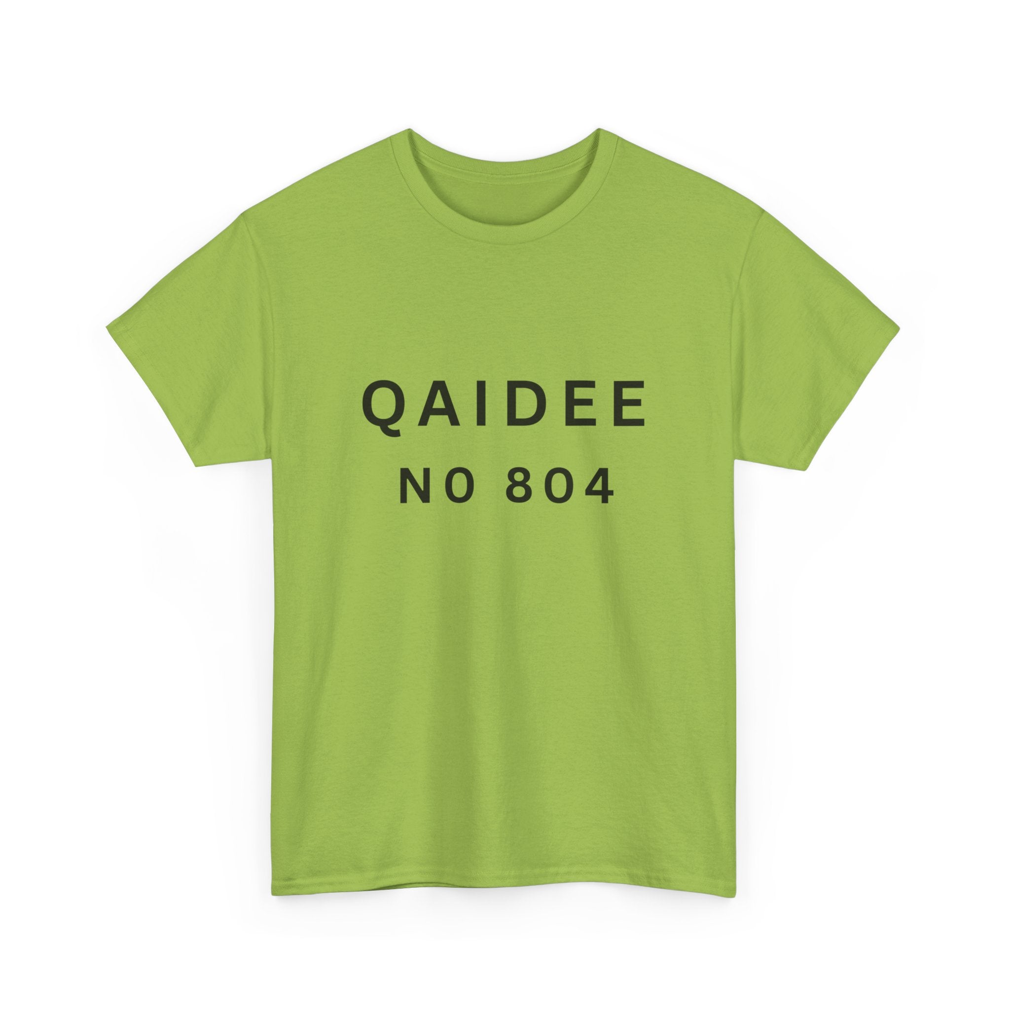 QAIDEE No 804 T‑Shirt — Minimalist Text Graphic Tee