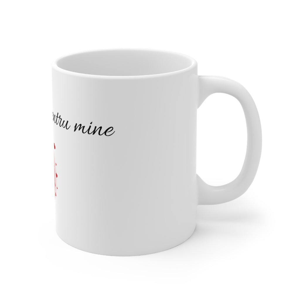 Coffee Mug — "Tu ești tatul pentru mine" Cute Teddy Heart Gift (11oz/15oz)
