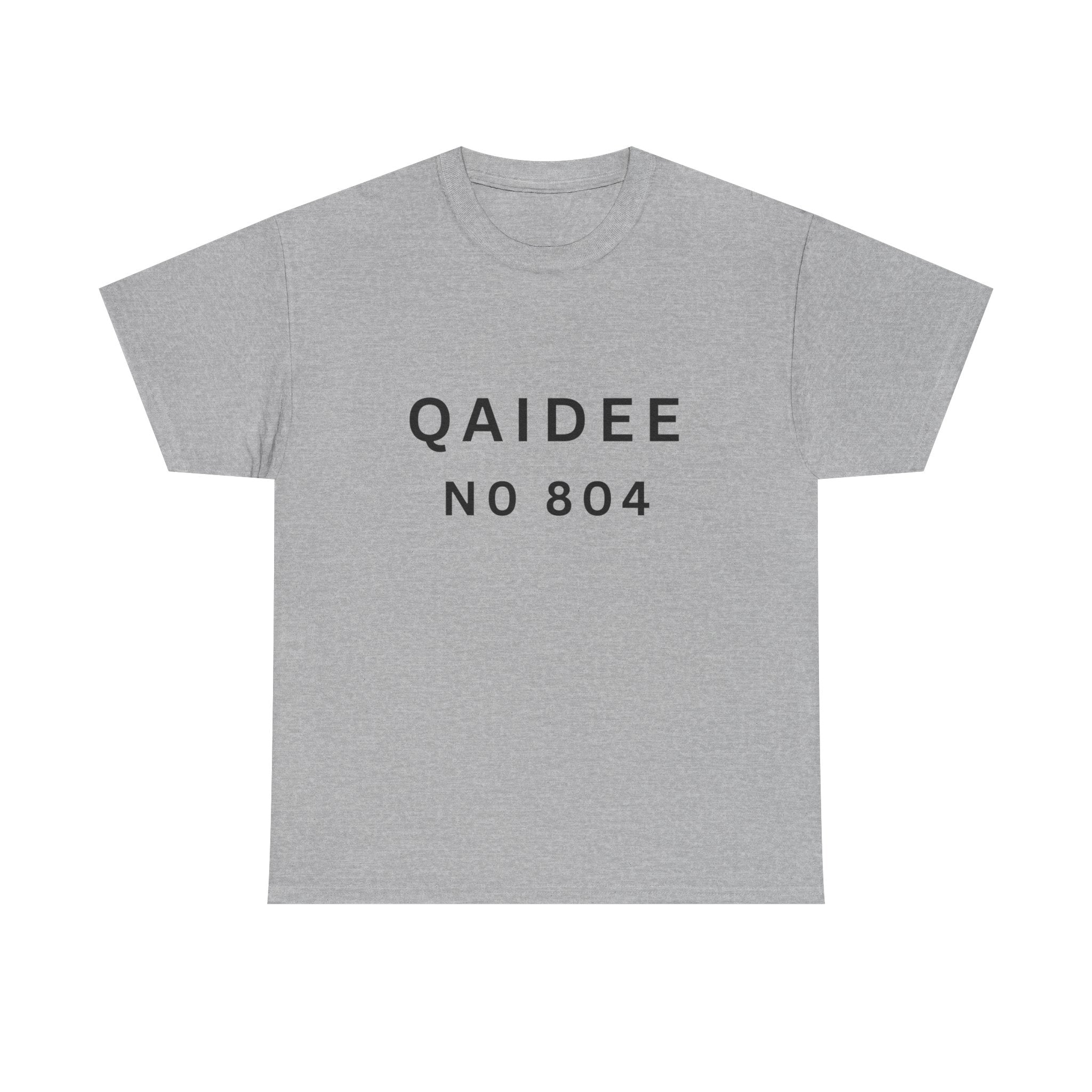 QAIDEE No 804 T‑Shirt — Minimalist Text Graphic Tee
