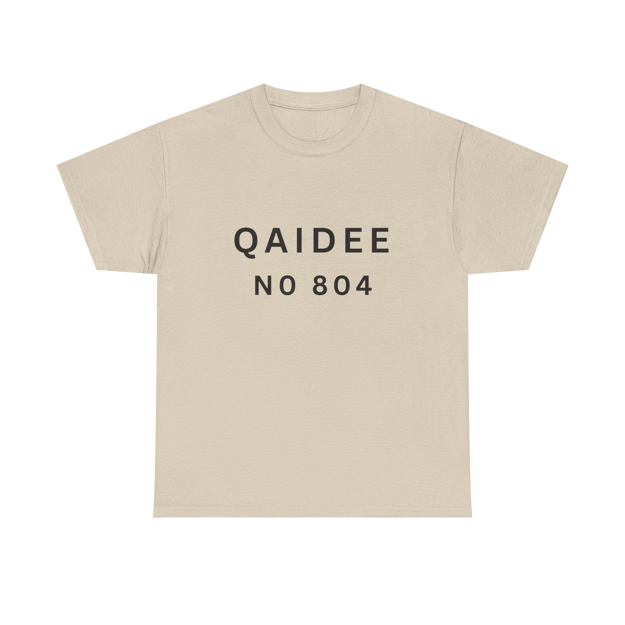 QAIDEE No 804 T‑Shirt — Minimalist Text Graphic Tee