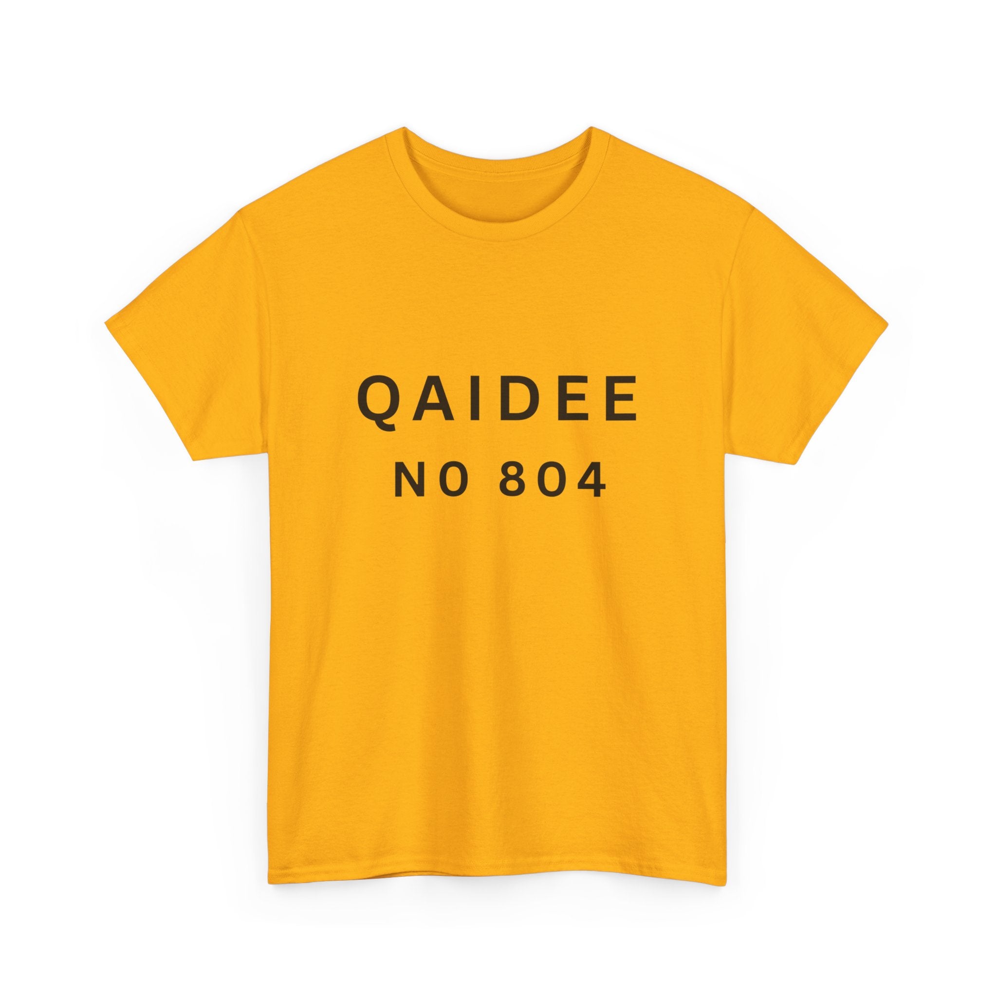 QAIDEE No 804 T‑Shirt — Minimalist Text Graphic Tee