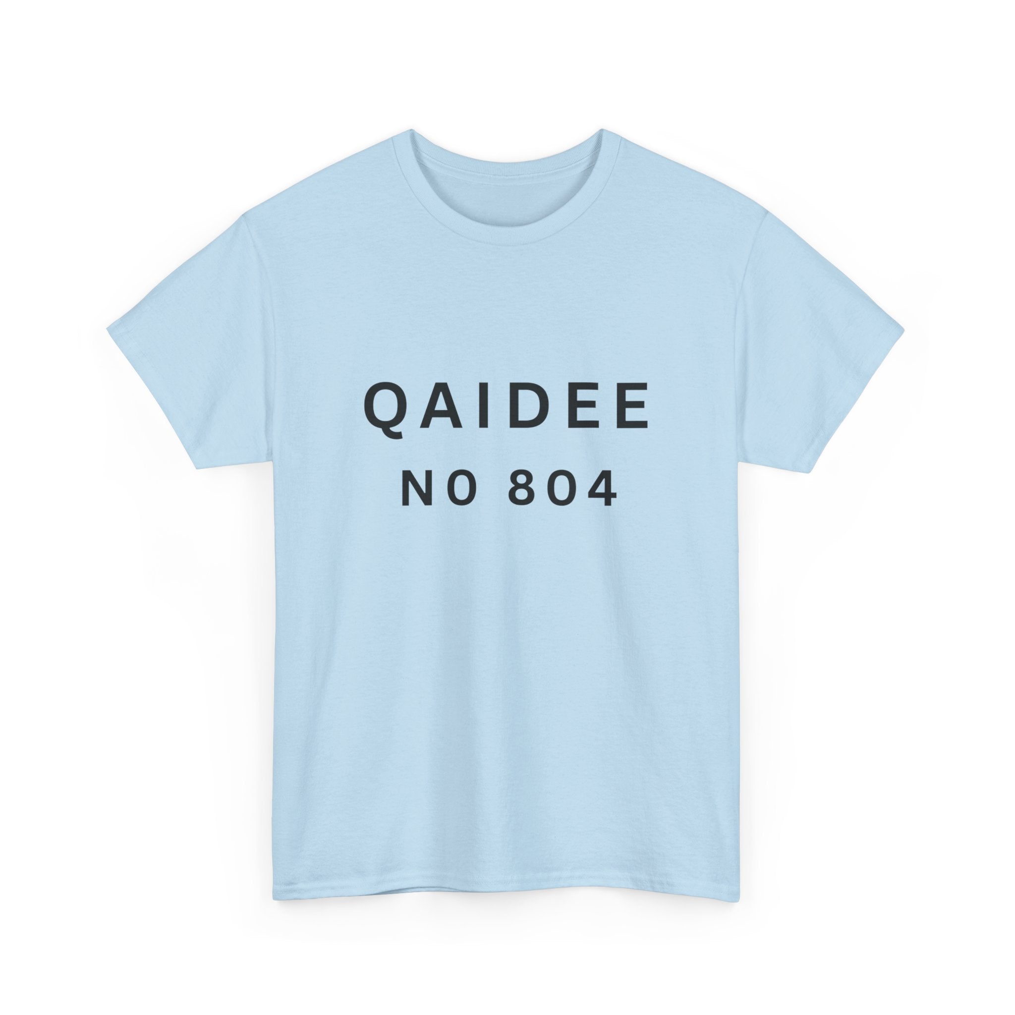 QAIDEE No 804 T‑Shirt — Minimalist Text Graphic Tee