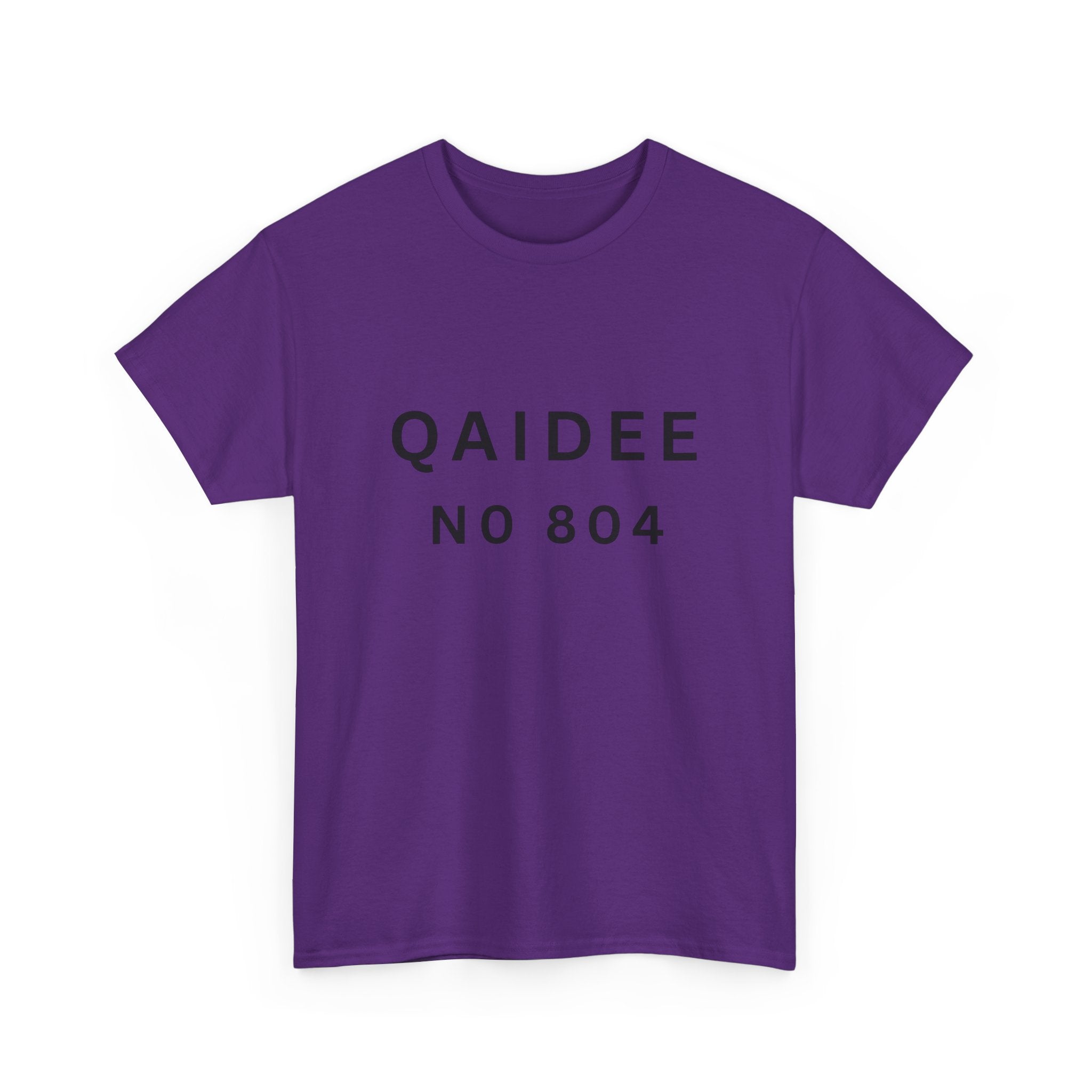 QAIDEE No 804 T‑Shirt — Minimalist Text Graphic Tee