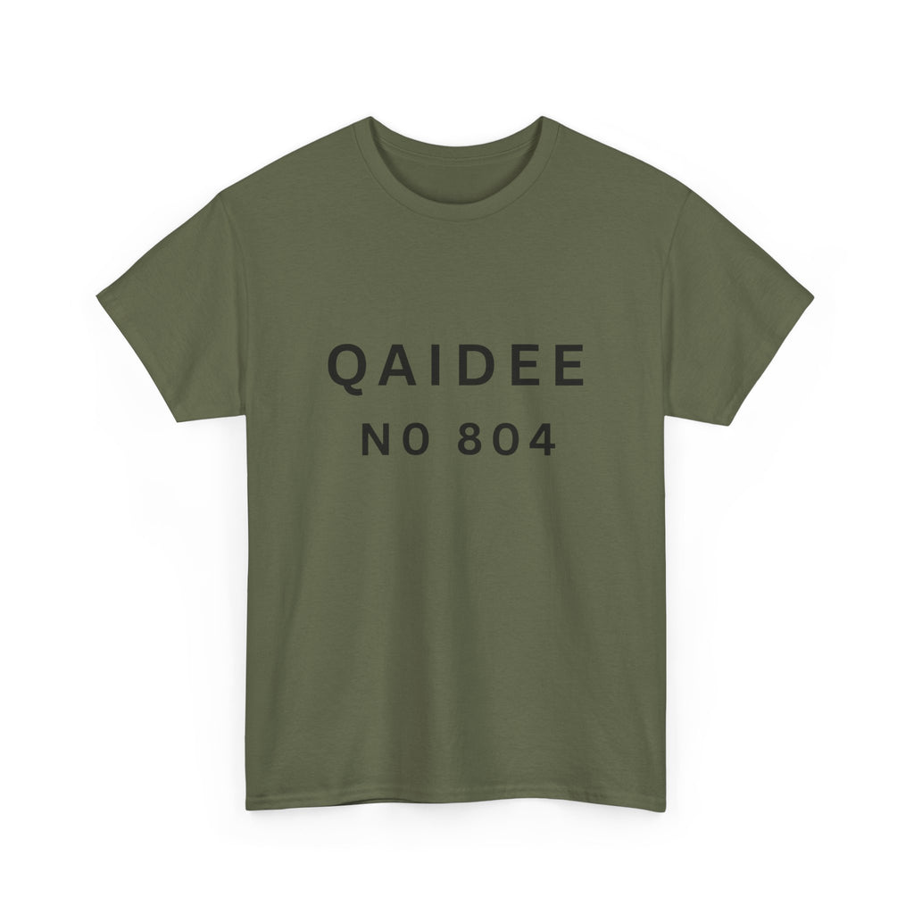 QAIDEE No 804 T‑Shirt — Minimalist Text Graphic Tee