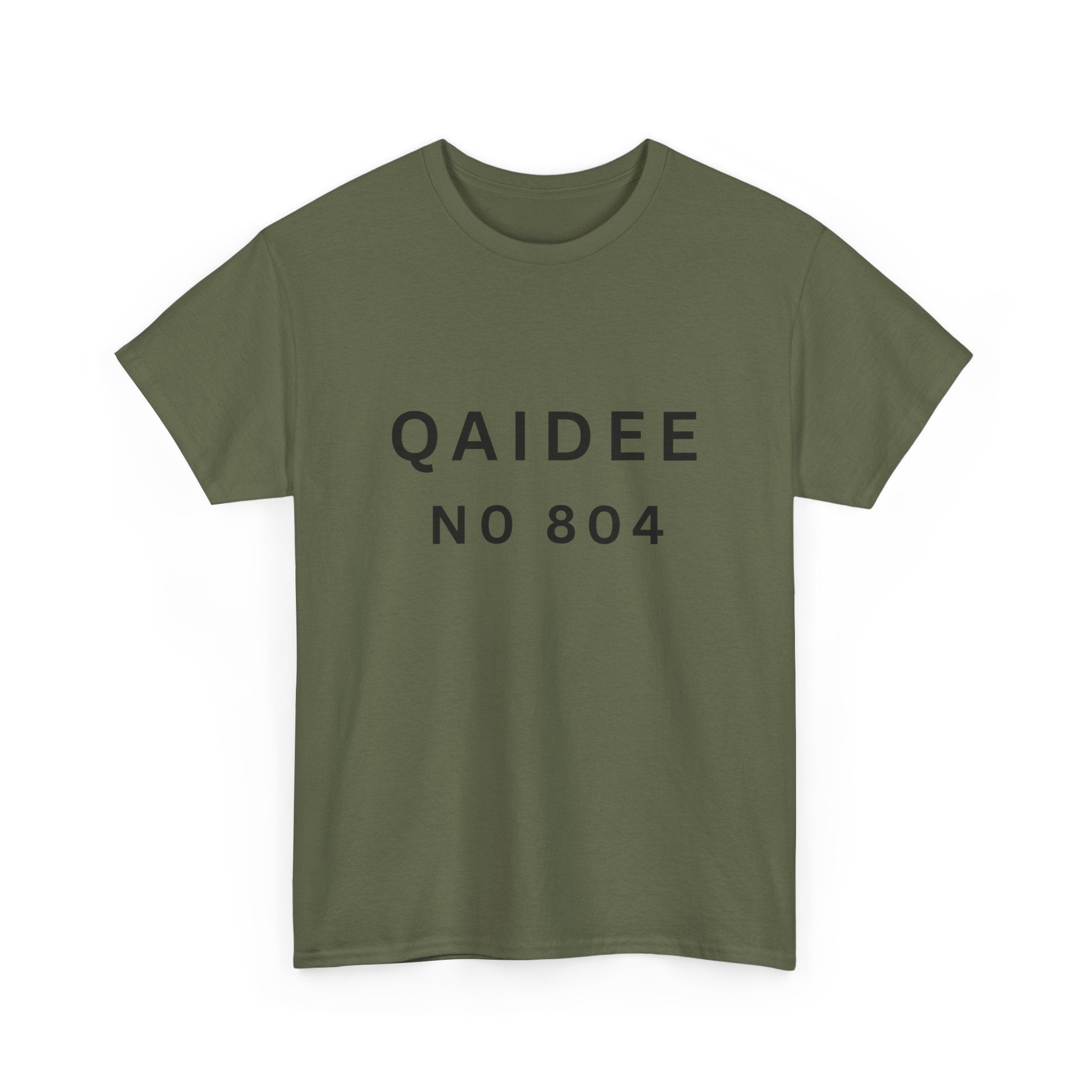 QAIDEE No 804 T‑Shirt — Minimalist Text Graphic Tee