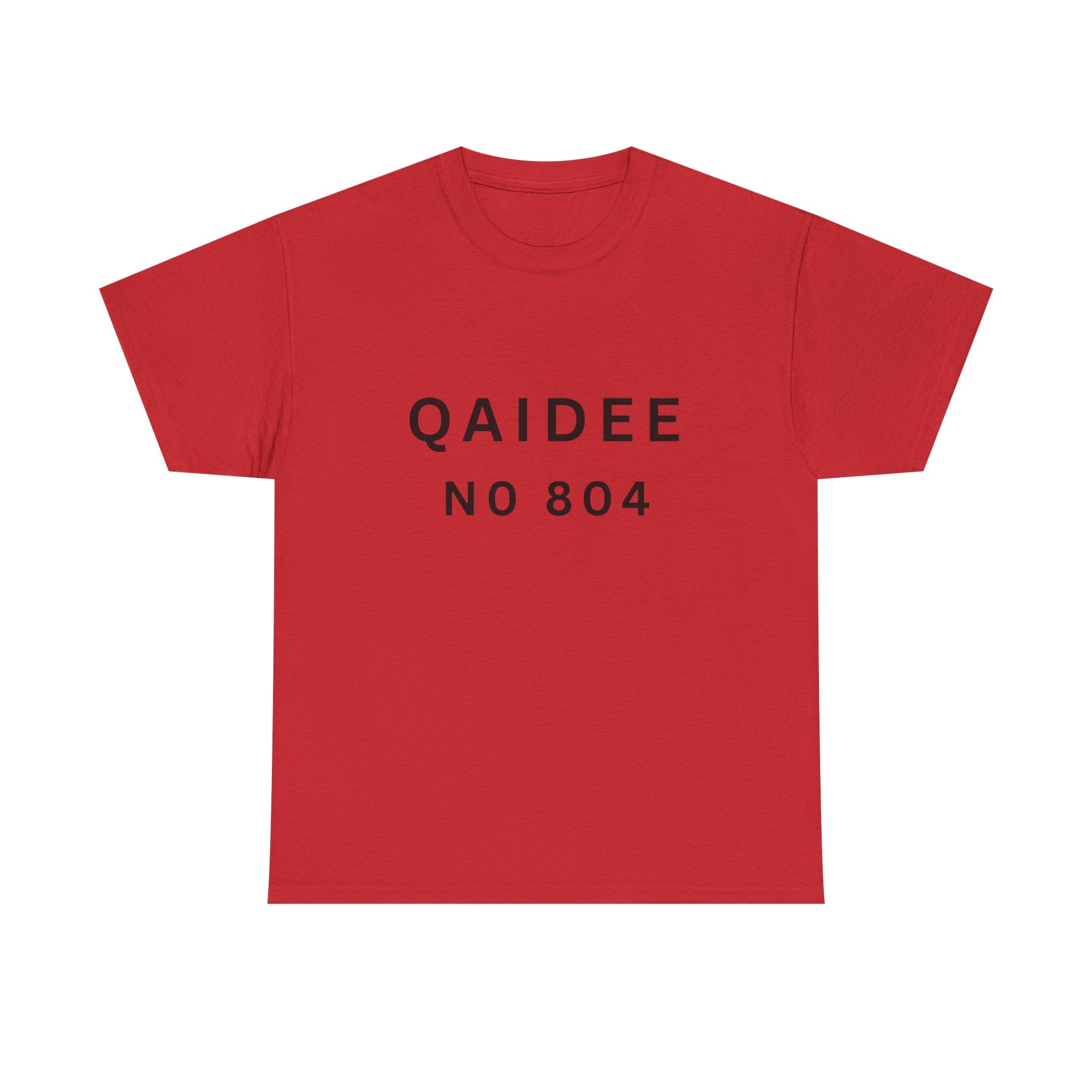 QAIDEE No 804 T‑Shirt — Minimalist Text Graphic Tee