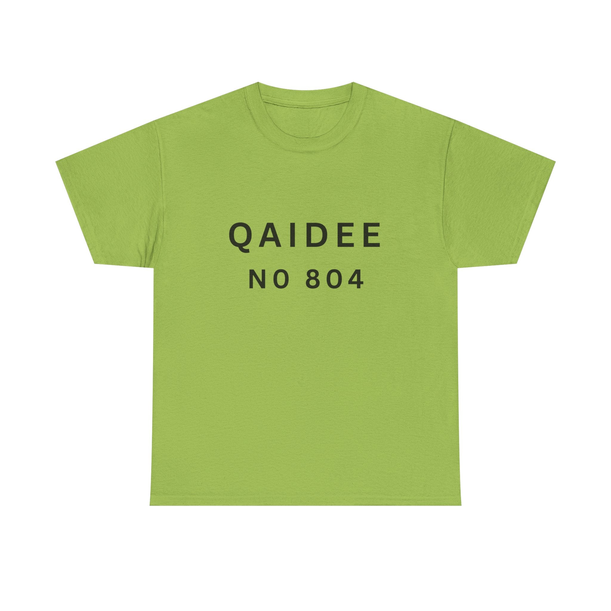 QAIDEE No 804 T‑Shirt — Minimalist Text Graphic Tee