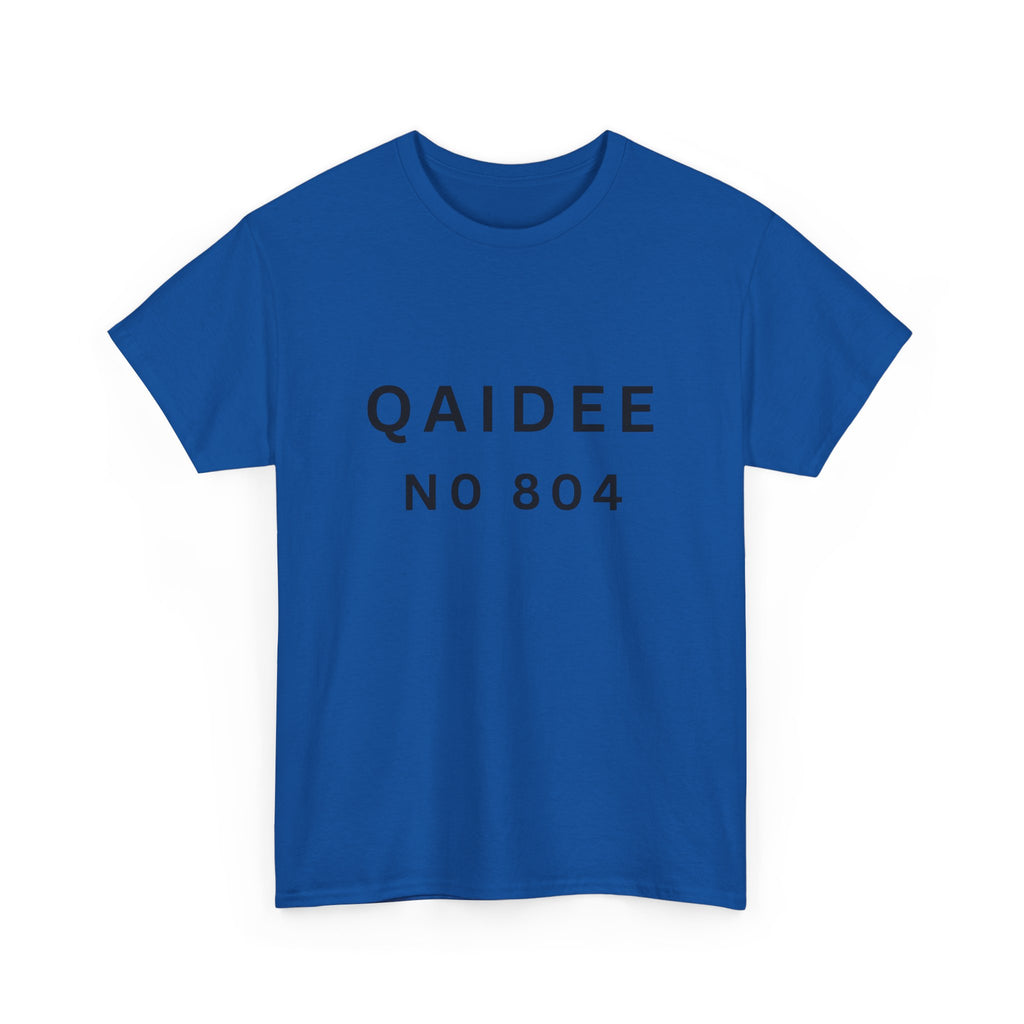 QAIDEE No 804 T‑Shirt — Minimalist Text Graphic Tee
