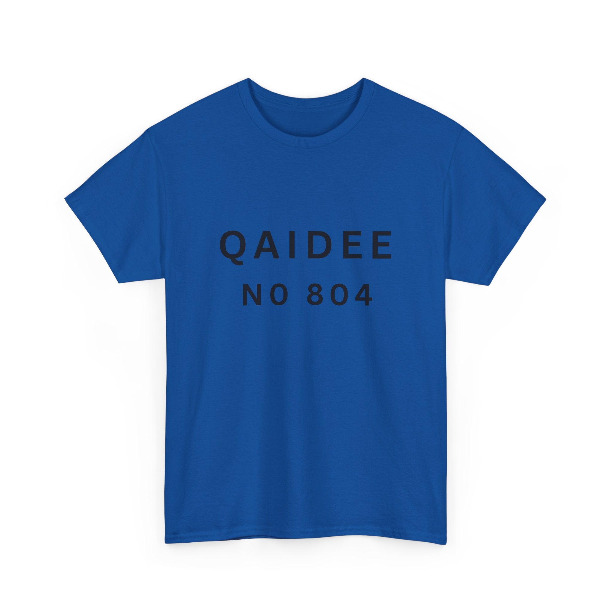 QAIDEE No 804 T‑Shirt — Minimalist Text Graphic Tee