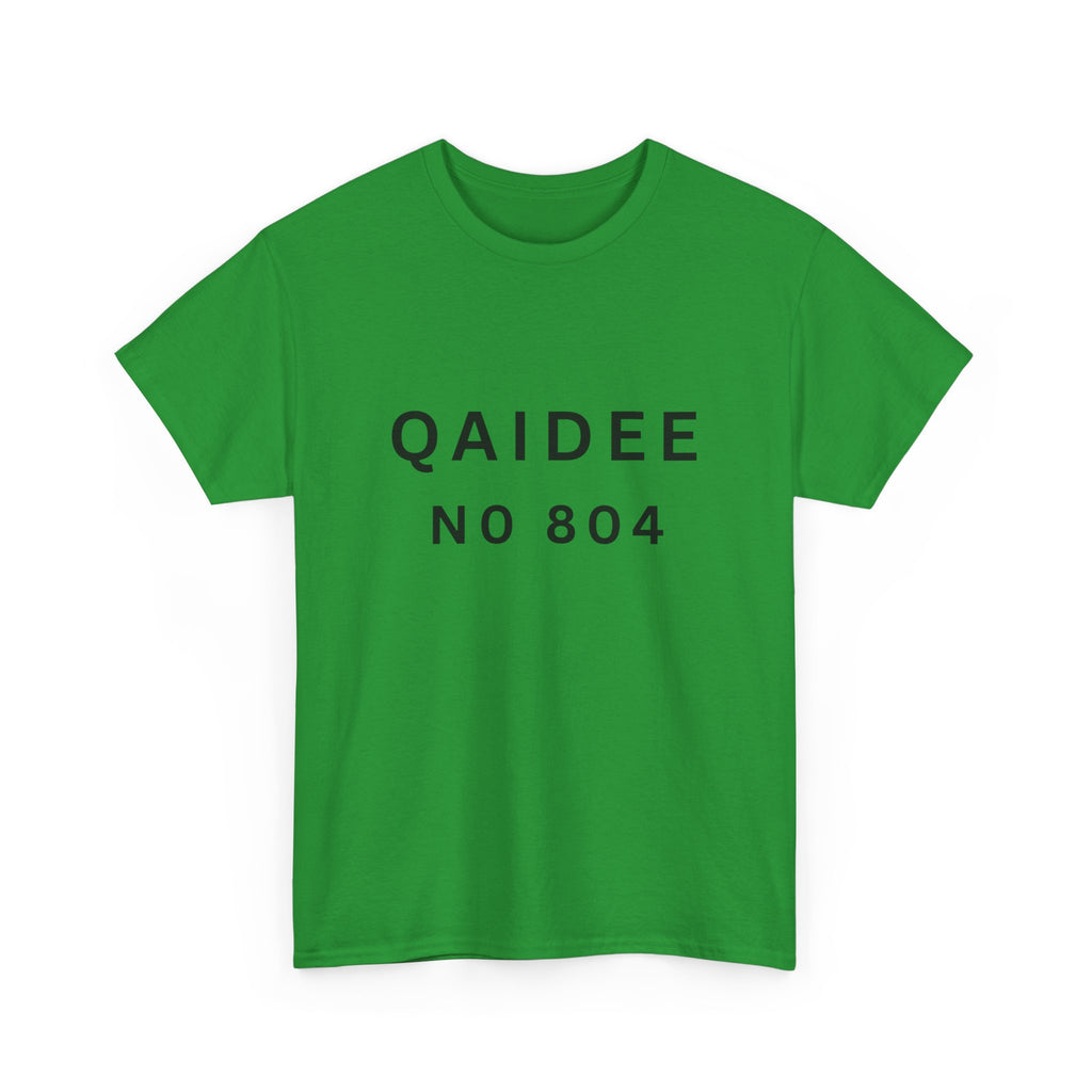 QAIDEE No 804 T‑Shirt — Minimalist Text Graphic Tee