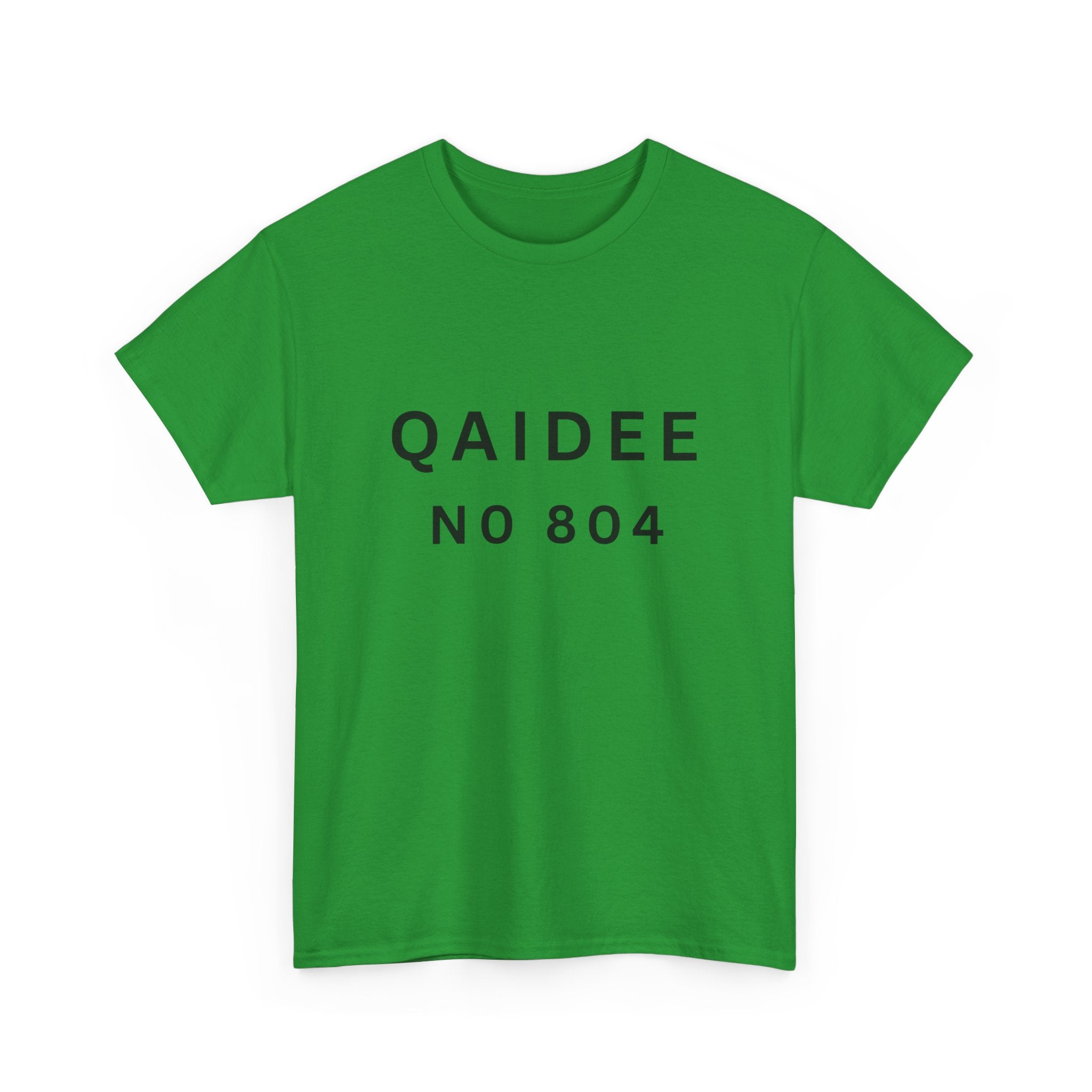 QAIDEE No 804 T‑Shirt — Minimalist Text Graphic Tee
