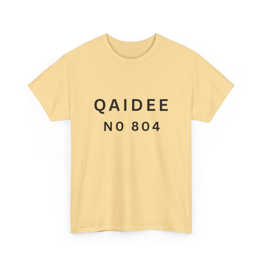 QAIDEE No 804 T‑Shirt — Minimalist Text Graphic Tee