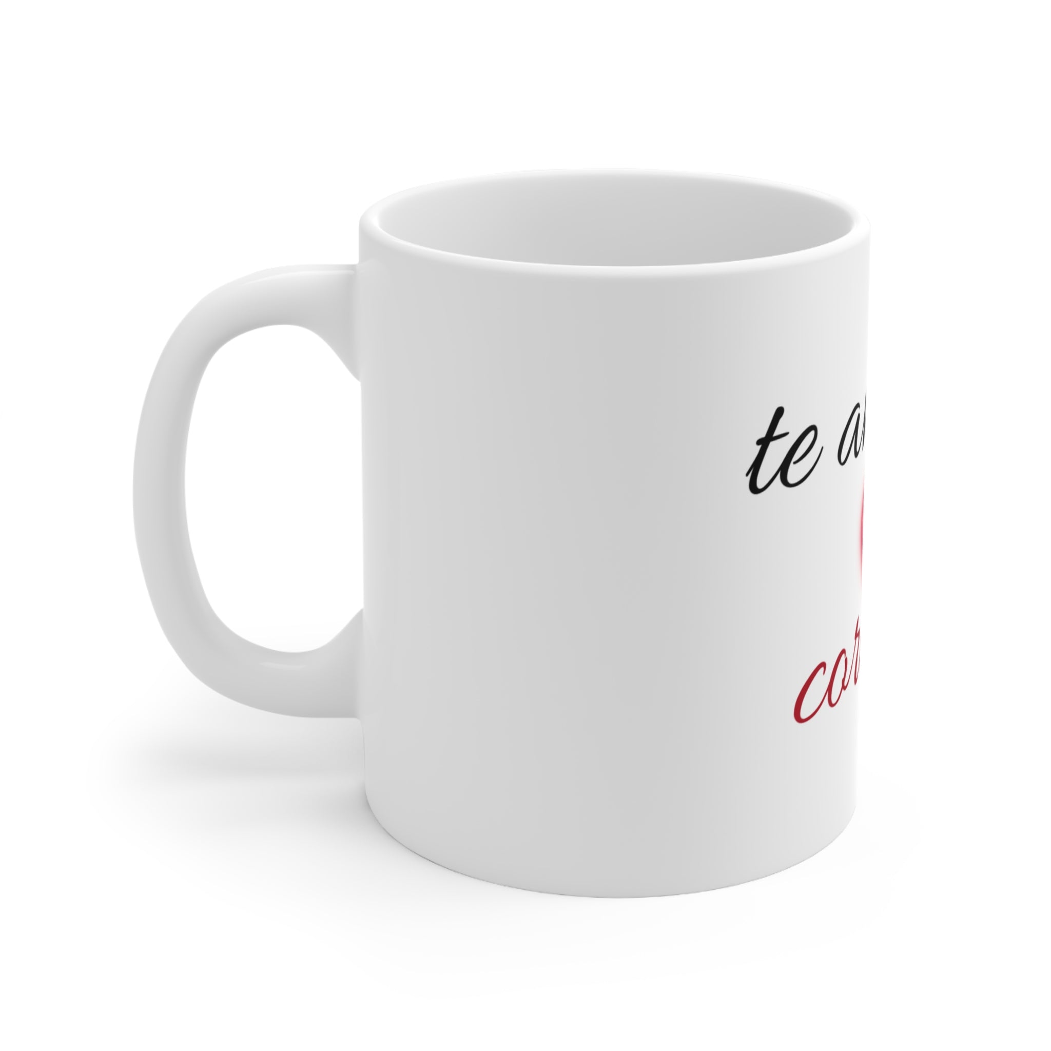 Spanish "Te Amo, Mi Corazón" Heart Ceramic Coffee Mug – 11oz & 15oz