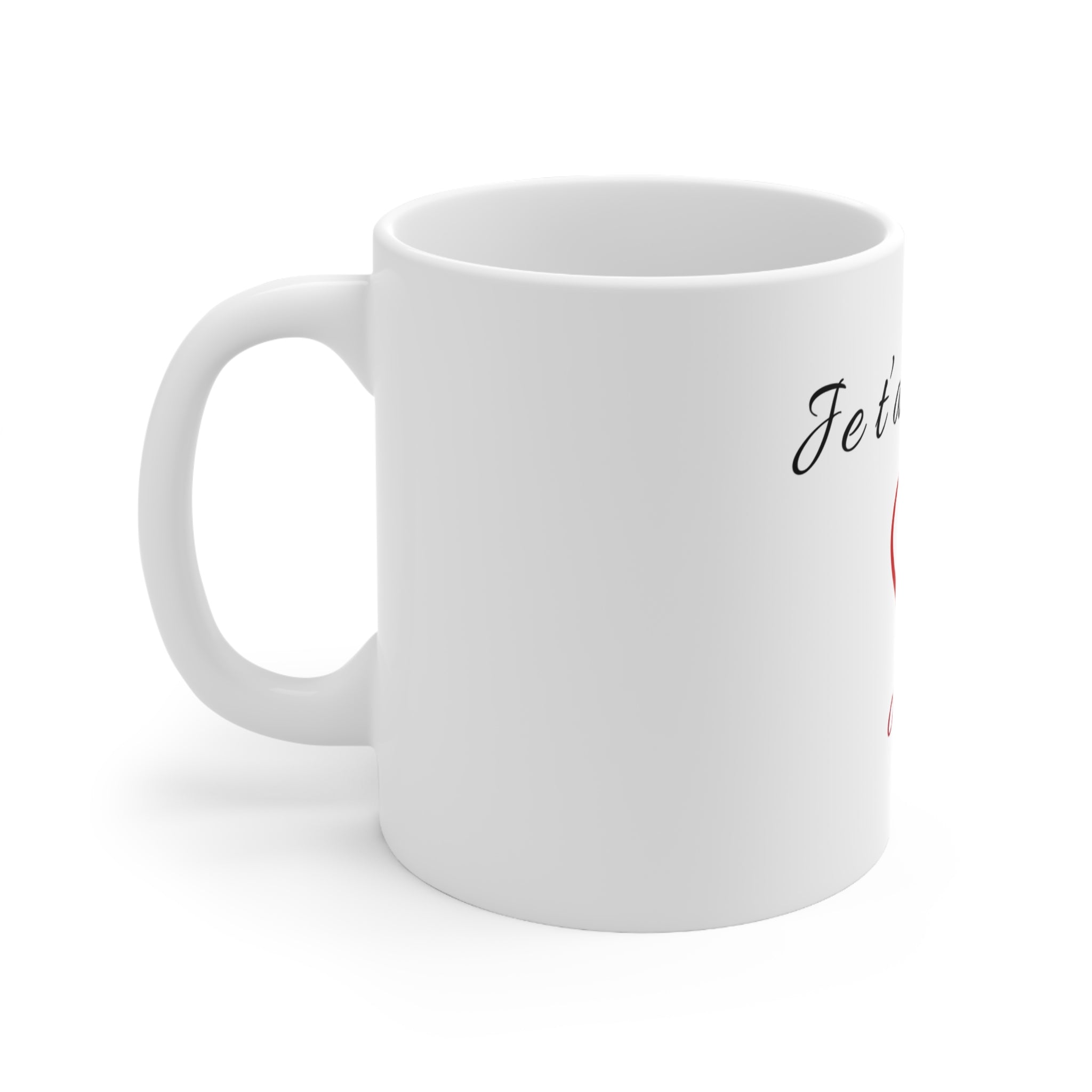 Je t'aime mon coeur Ceramic Coffee Mug – Romantic French Love Gift (11oz, 15oz)