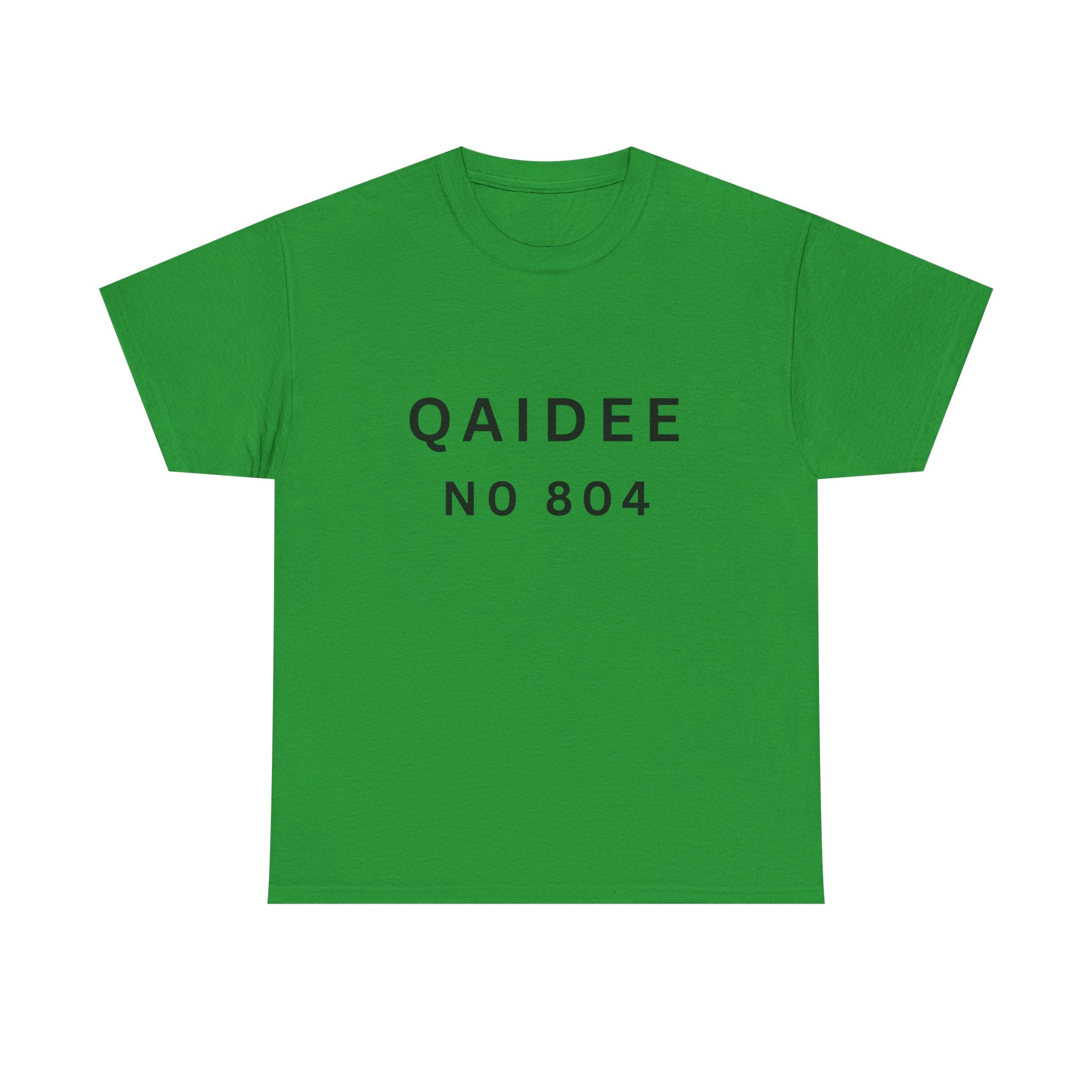 QAIDEE No 804 T‑Shirt — Minimalist Text Graphic Tee