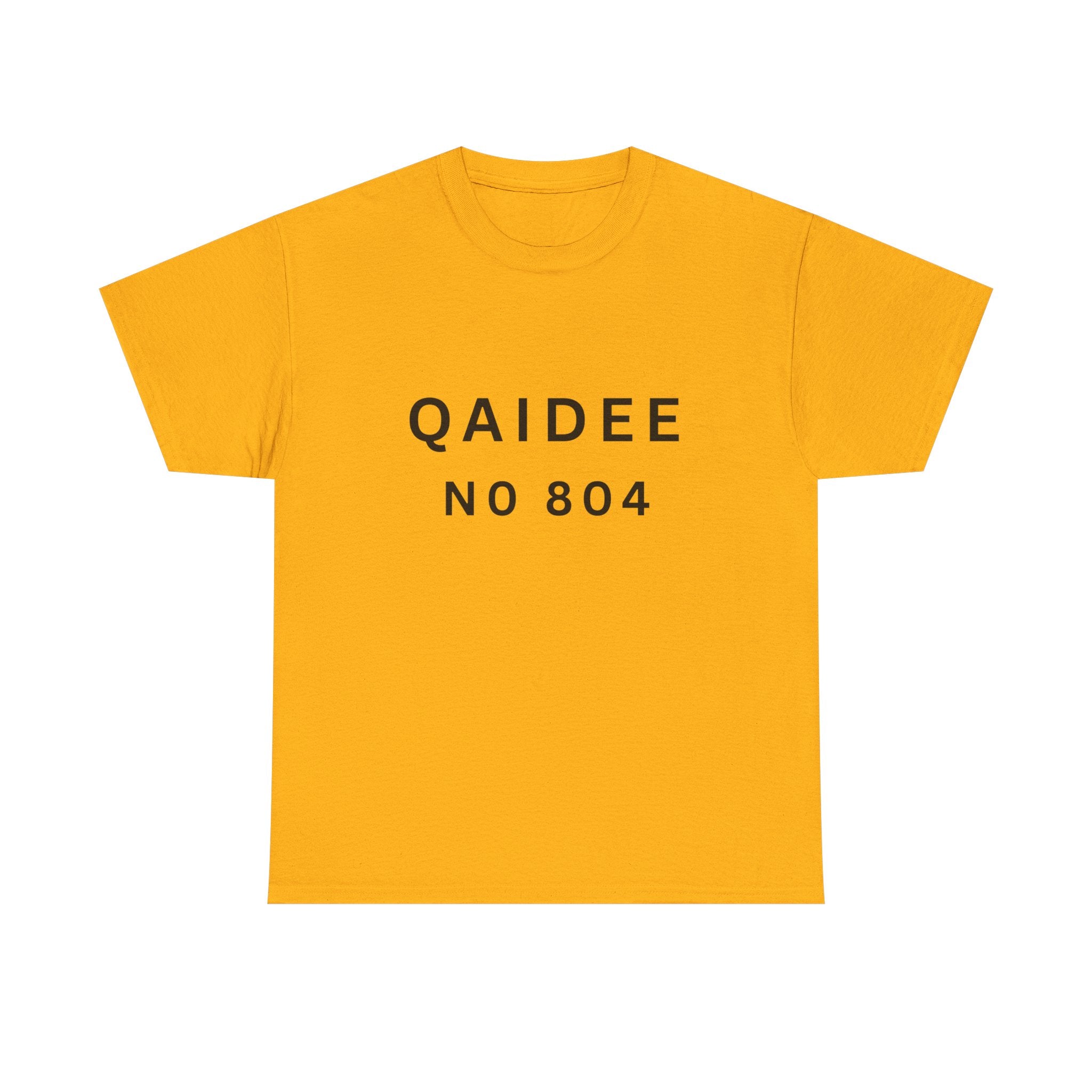 QAIDEE No 804 T‑Shirt — Minimalist Text Graphic Tee