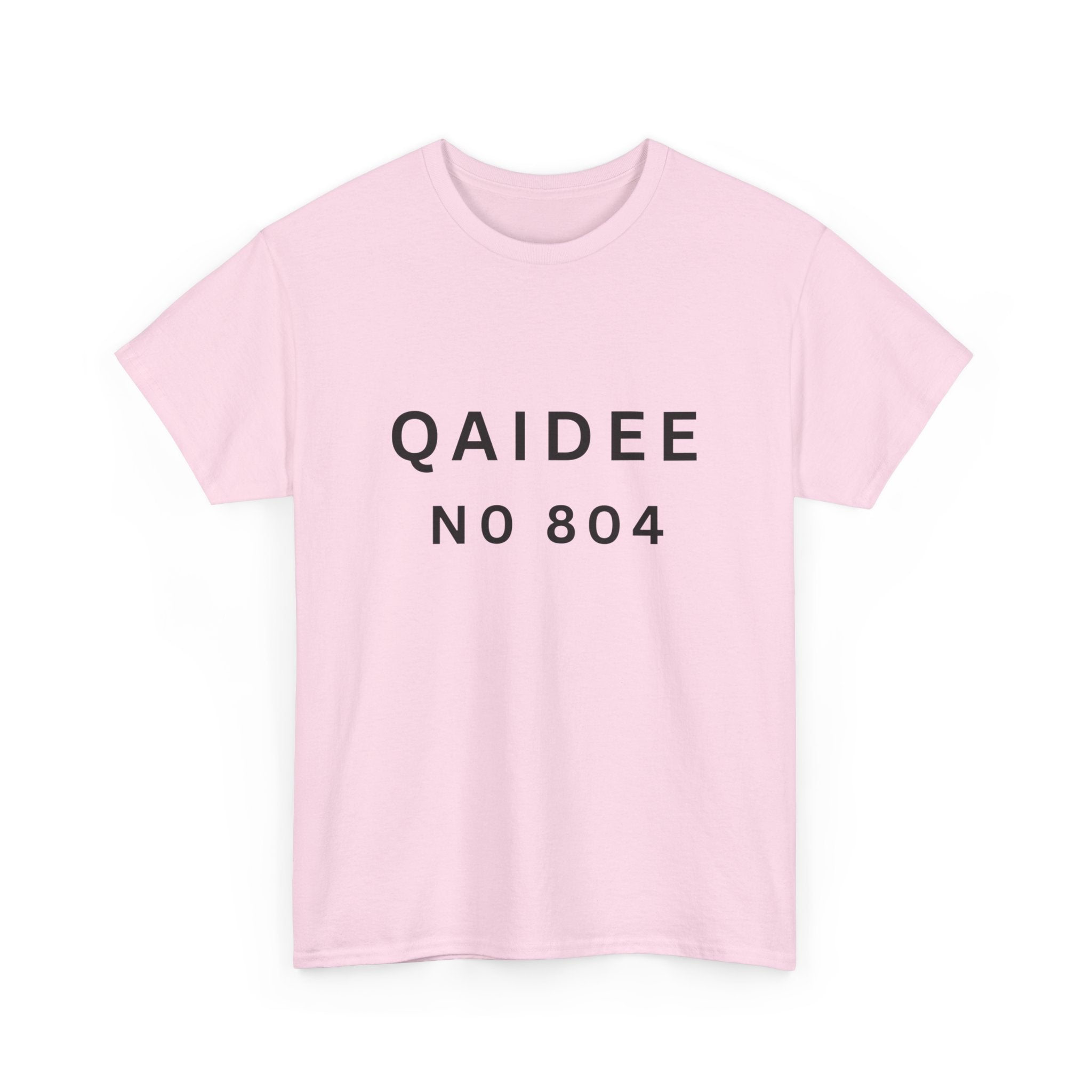 QAIDEE No 804 T‑Shirt — Minimalist Text Graphic Tee