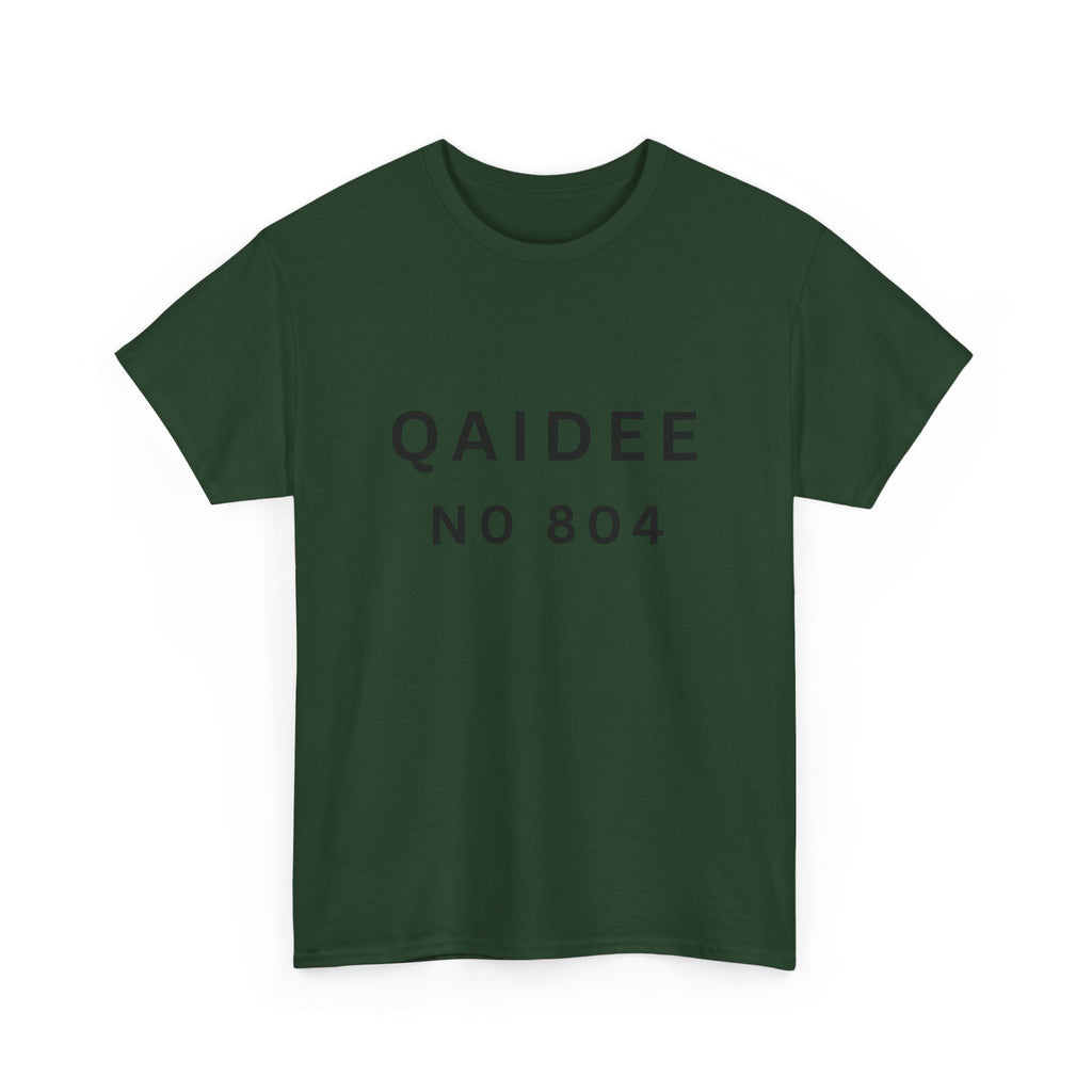 QAIDEE No 804 T‑Shirt — Minimalist Text Graphic Tee