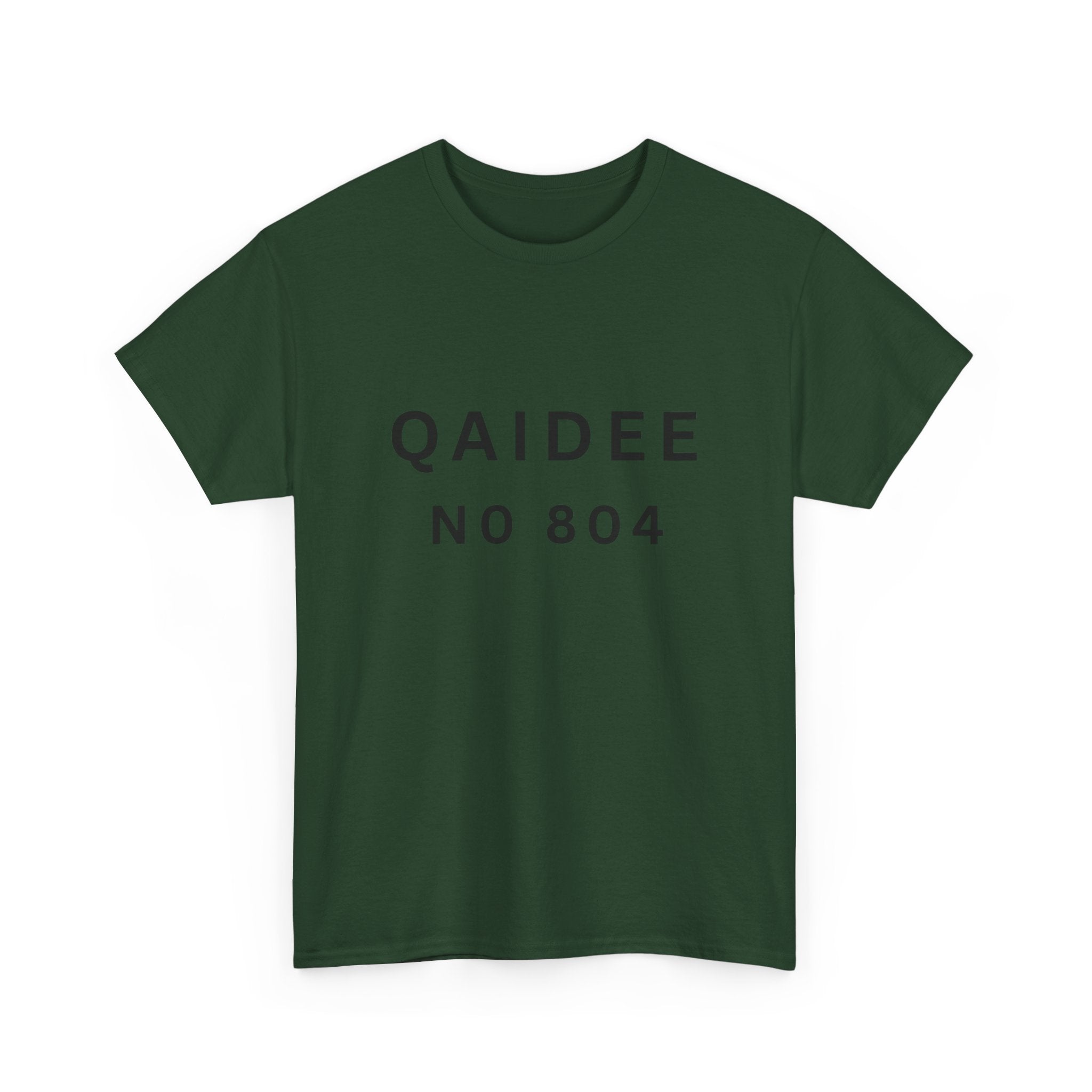 QAIDEE No 804 T‑Shirt — Minimalist Text Graphic Tee