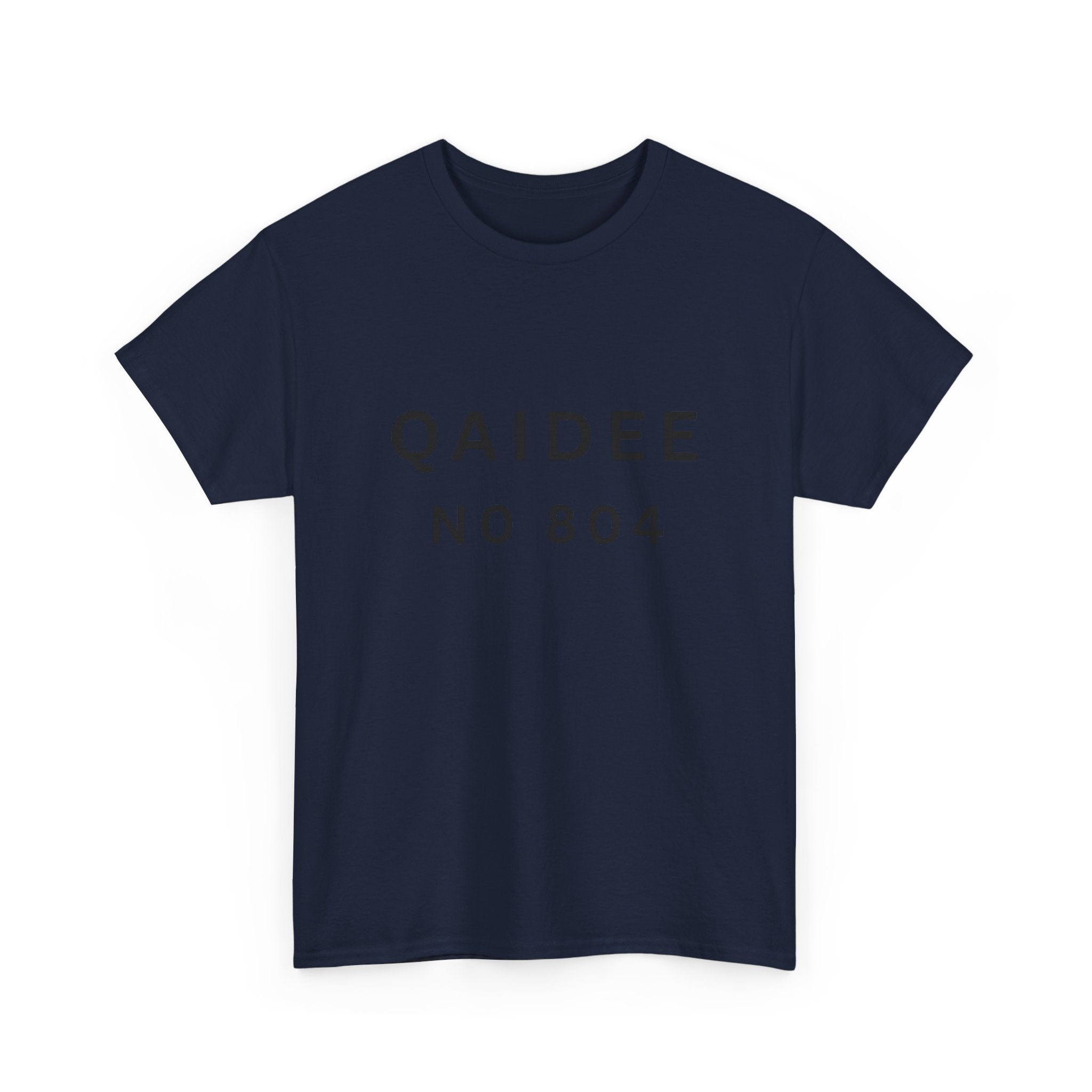 QAIDEE No 804 T‑Shirt — Minimalist Text Graphic Tee