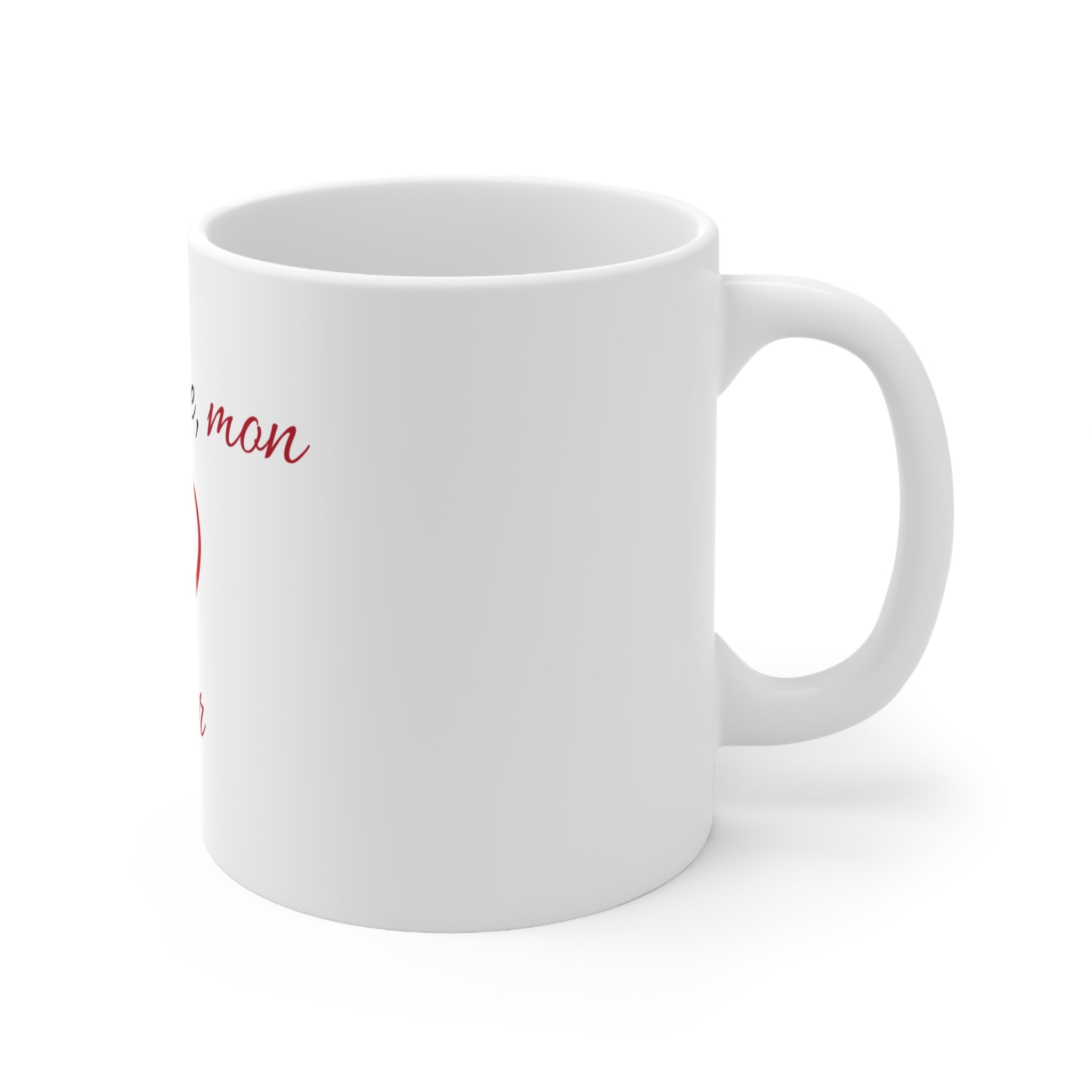 Je t'aime mon coeur Ceramic Coffee Mug – Romantic French Love Gift (11oz, 15oz)