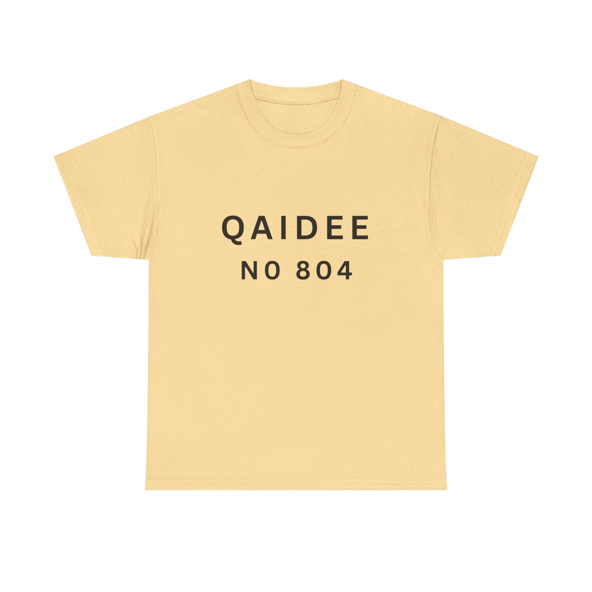QAIDEE No 804 T‑Shirt — Minimalist Text Graphic Tee