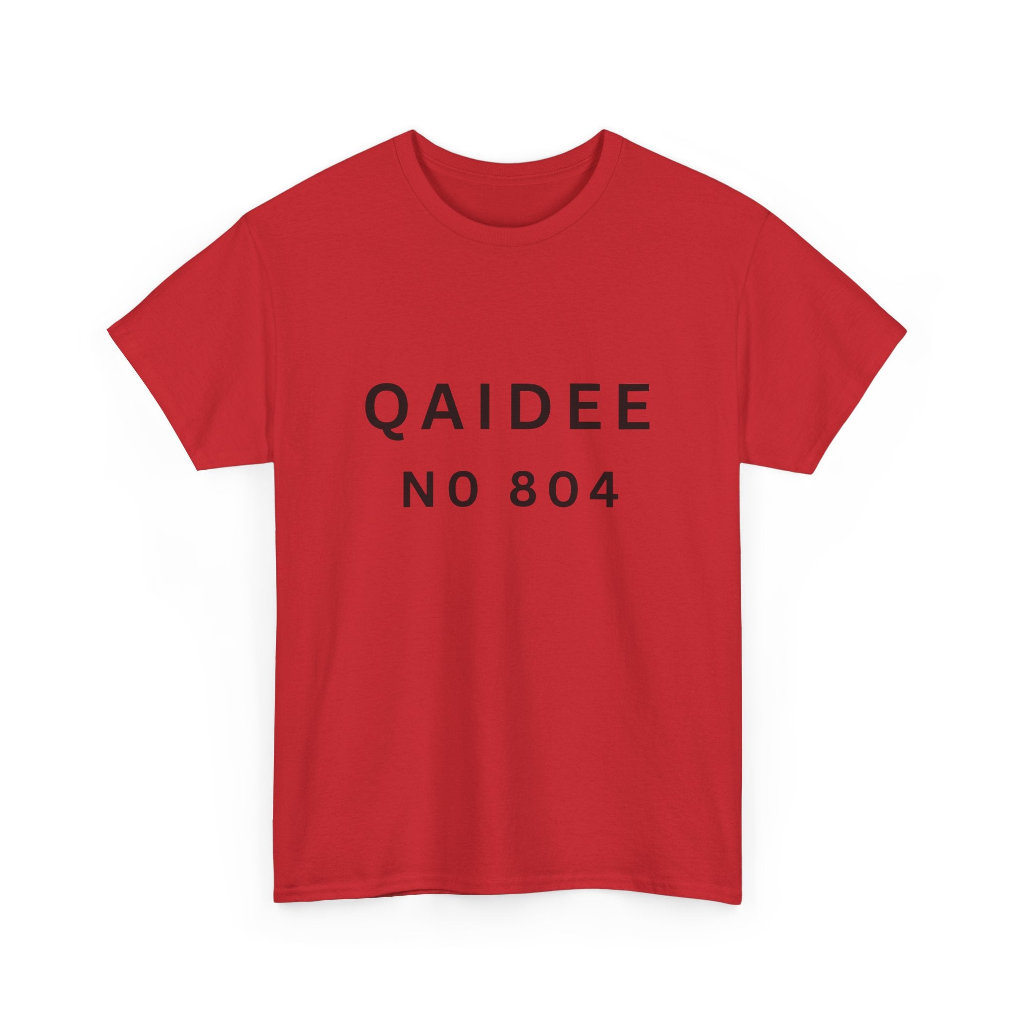 QAIDEE No 804 T‑Shirt — Minimalist Text Graphic Tee